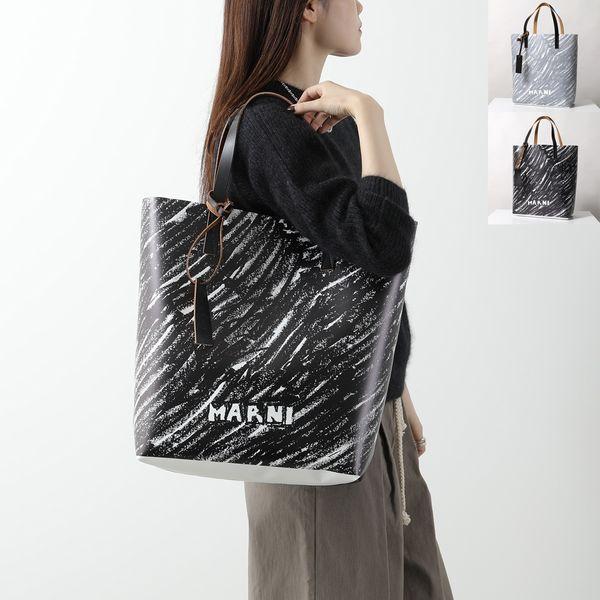 新品☆完売　MARNI マルニ トートバッグ ブラック ロゴ　ハンドバッグ MARNI（マルニ） トートバッグ SHMQ0037A3 P8083 レディース PVC バイ