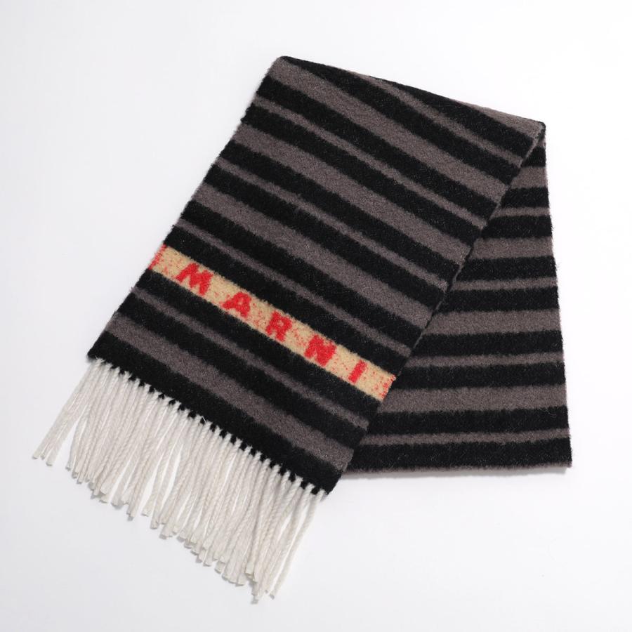 MARNI マルニ マフラー SCMC0120Y0 UAW034 メンズ ロゴ ボーダー