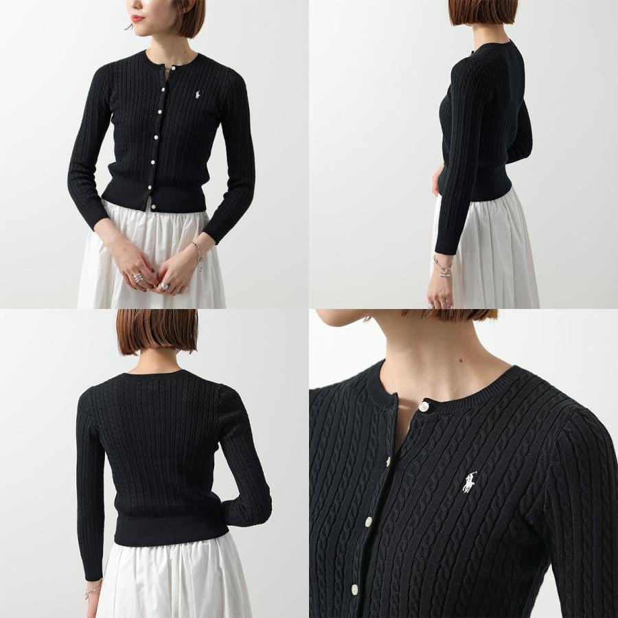 Polo Ralph Lauren KIDS ポロラルフローレン キッズ カーディガン 313543047 レディース ガールズ 長袖 ケーブル ニット コットン ポニー 刺繍 カラー5色の画像