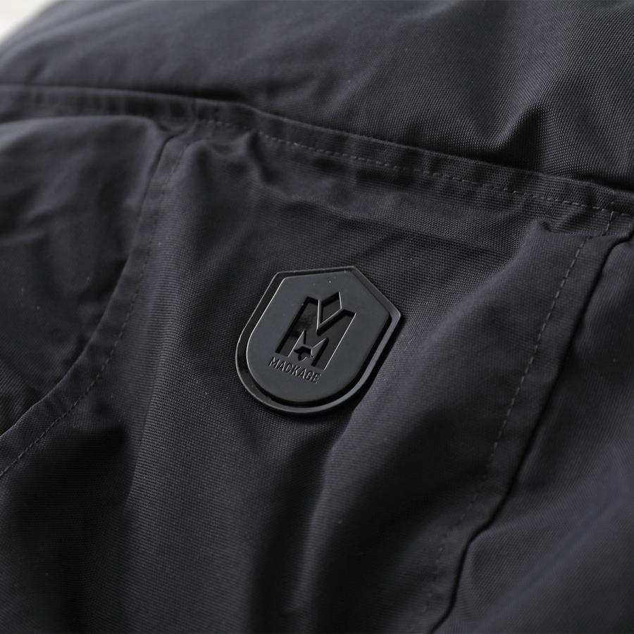 MACKAGE マッカージュ ダウンコート ANTOINE メンズ フード スタンドカラー アウター ロゴ BLACK | Mackage | 13