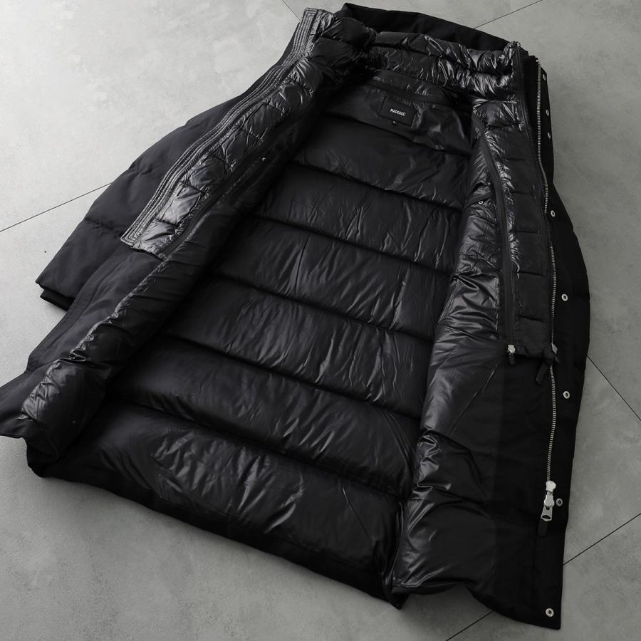MACKAGE マッカージュ ダウンコート ANTOINE メンズ フード スタンドカラー アウター ロゴ BLACK | Mackage | 09