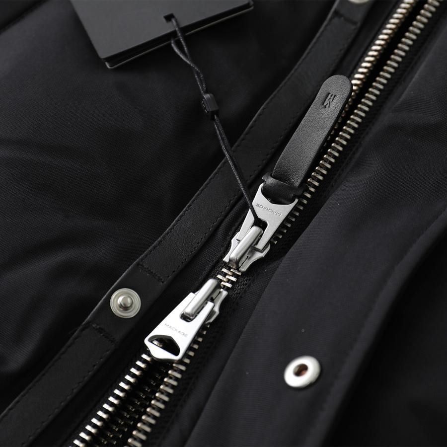 MACKAGE マッカージュ ダウンコート EDWARD-X メンズ フォックス ラビット ファー フード アウター ロゴ BLACK SILVER | Mackage | 12