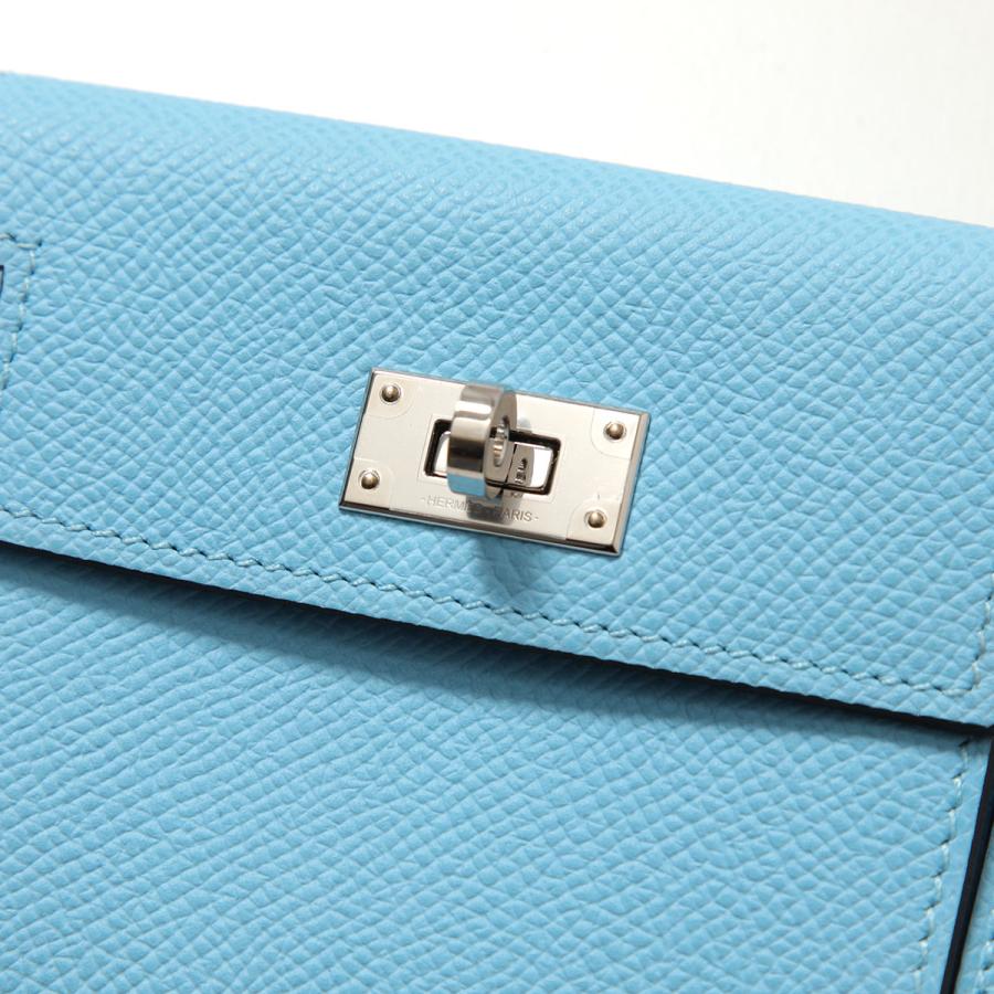 エルメス ケース レザー GRY ケリーポケット コンパクト 未使用 エルメス ケリーポケット コンパクト コインケース