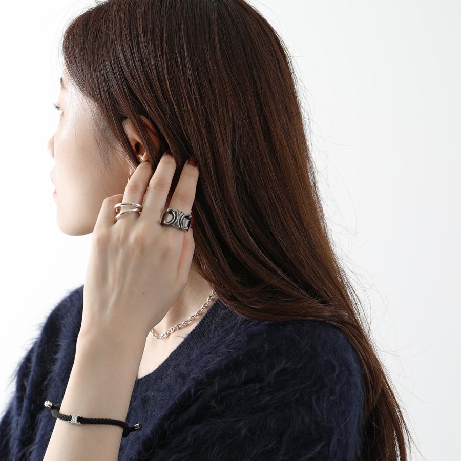 CELINE セリーヌ リング Chunky Triomphe Ring 461DR6BRA.36SI CELINE セリーヌ リング Chunky Triomphe Ring 461DR6BRA.36SI