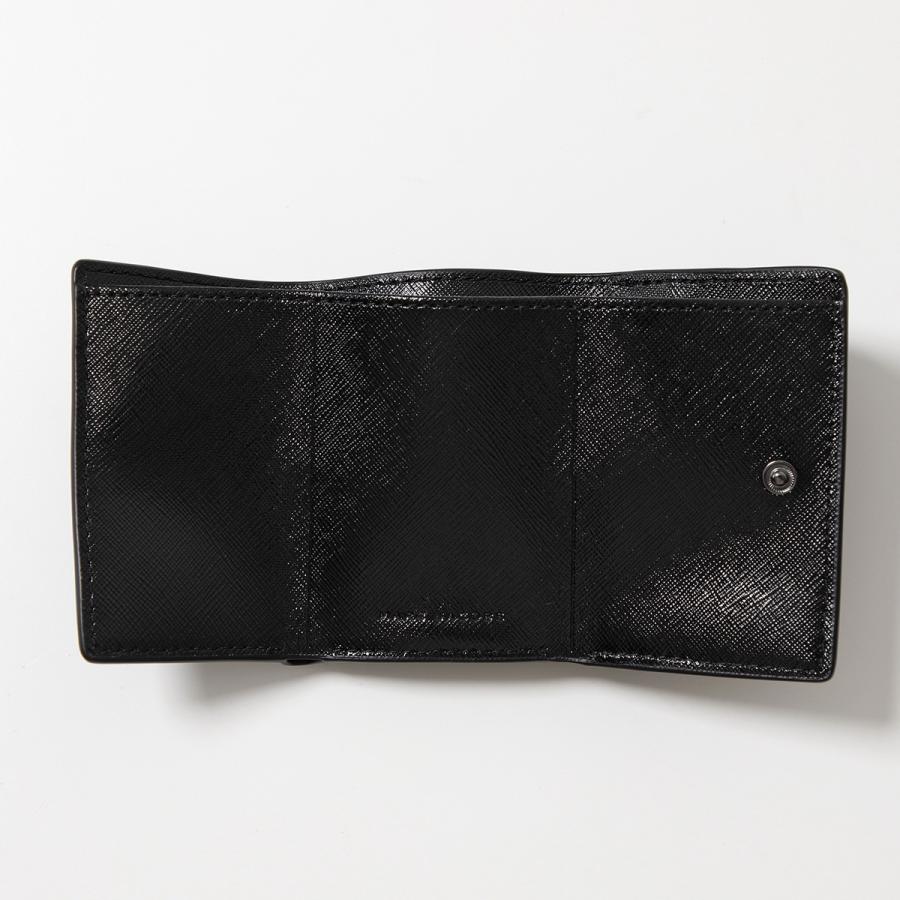 極美品✨マークジェイコブス スナップショット コンパクトウォレット レザー 黒 MARC JACOBS（マーク・ジェイコブス） 三つ折り財布 Snapshot スナップ