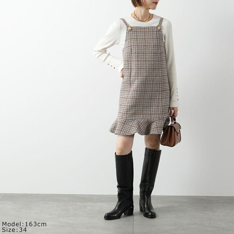 GANNI（ガニー） ワンピース Check Wool Mix Mini Dress F9695 6825