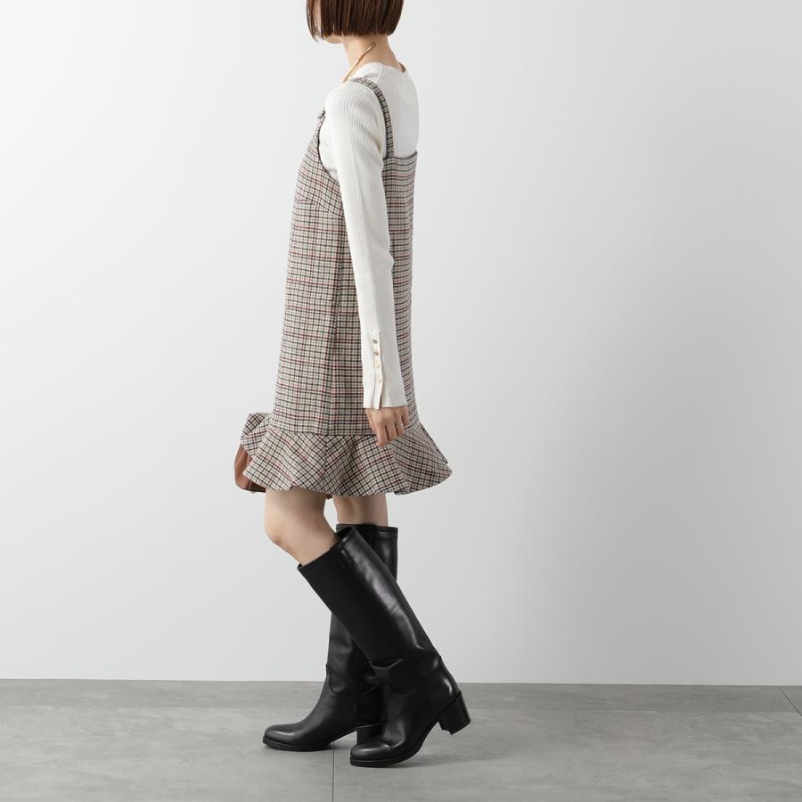 GANNI ガニー ワンピース Check Wool Mix Mini Dress F9695 6825 GANNI ガニー ワンピース Check Wool Mix Mini Dress F9695 6825