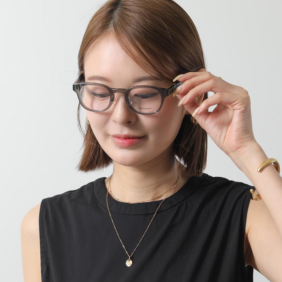 SAINT LAURENT サンローラン メガネ SL 630/J レディース ウェリントン型 セルフレーム クリアフレーム 黒縁 眼鏡 メタルロゴ アイウェア カラー3色_16