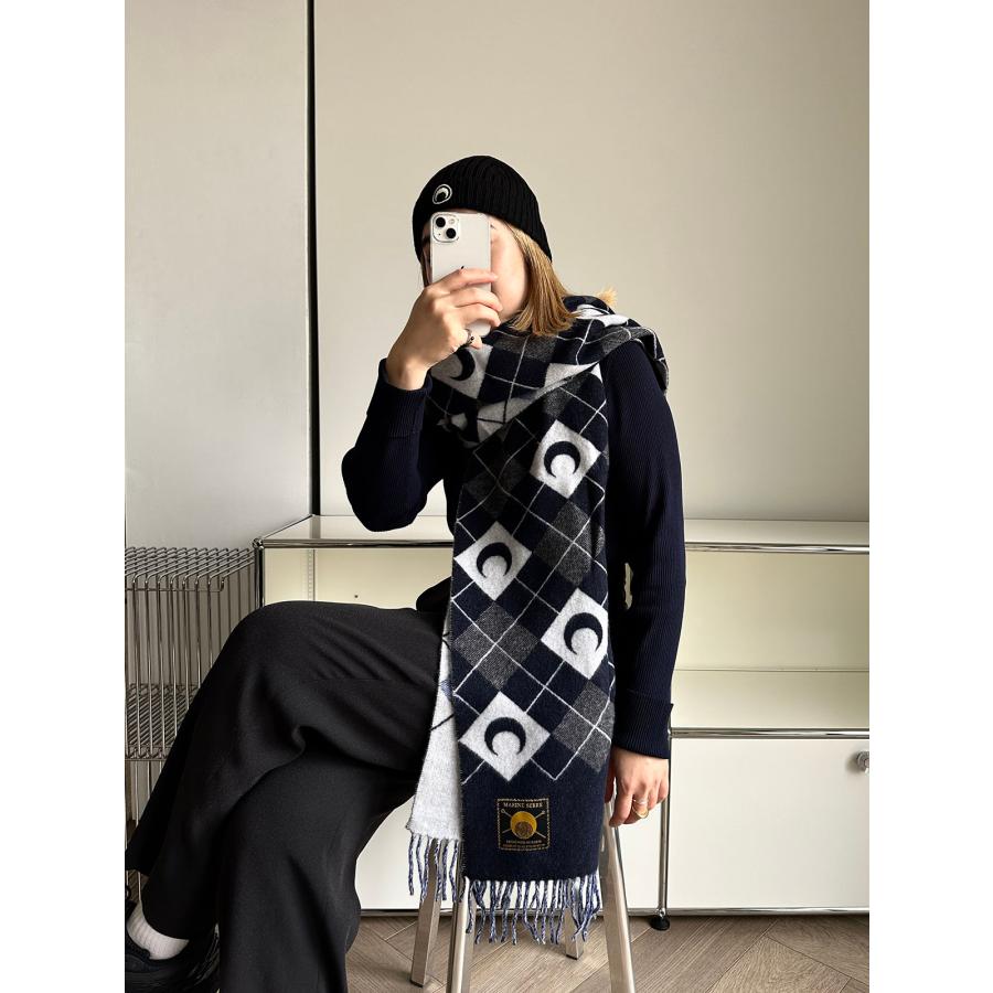 【格安ニキ】MARINE SERRE マリーンセル ニット帽 ビーニー MARINE SERRE（マリーンセル） マリーン セル ニット帽 UHG012A