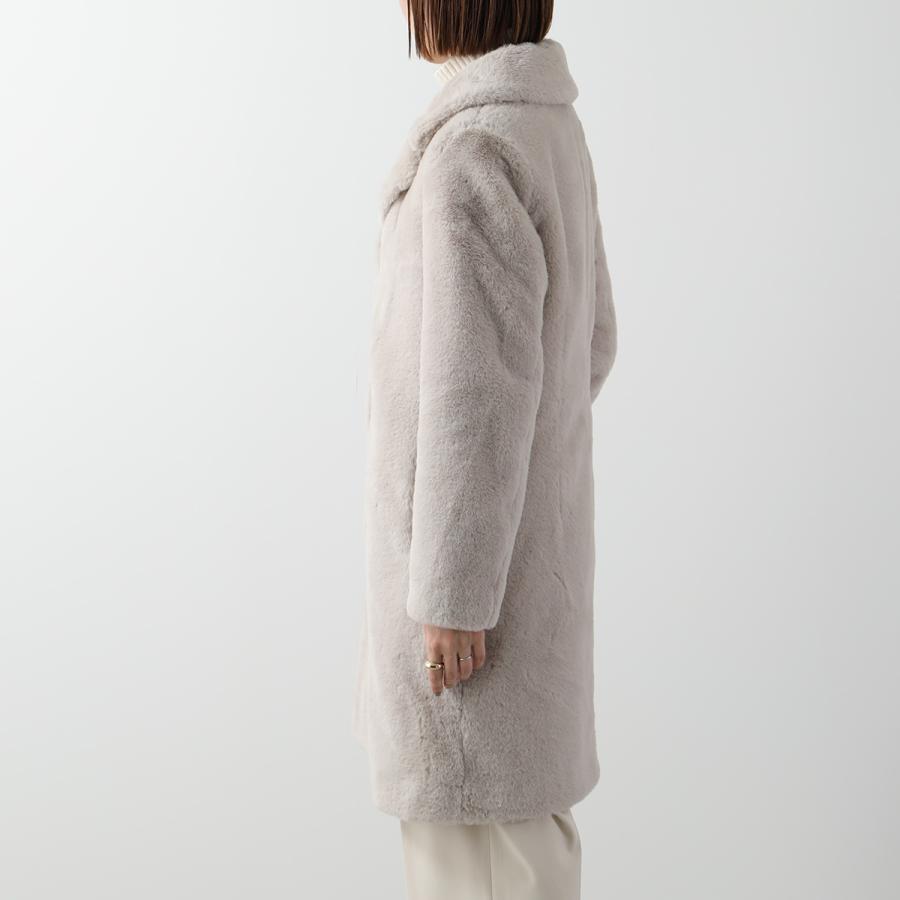 HERNO グレー アウター HERNO ヘルノ フェイクファーコート GC000461D 12422 レディース