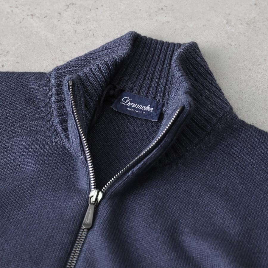 DRUMOHR（ドルモア） ジップアップニット D8M202AL メンズ ウール リブ
