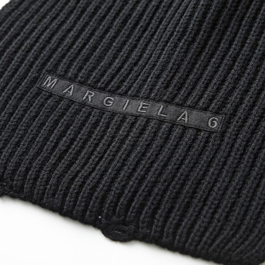 【美品】 MM6 メゾンマルジェラ ワンポイント刺繍 マフラー ブラック MM6 エムエムシックス メゾンマルジェラ マフラー SH2TE0004 M13168
