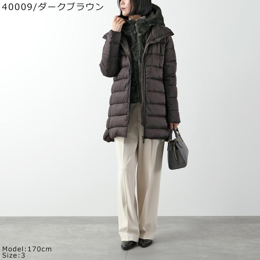 【美品】SAVE THE DUCK ダウンコート　洗える　ダークブラウン SAVE THE DUCK（セーブ・ザ・ダック） セイブザダック エコダウン