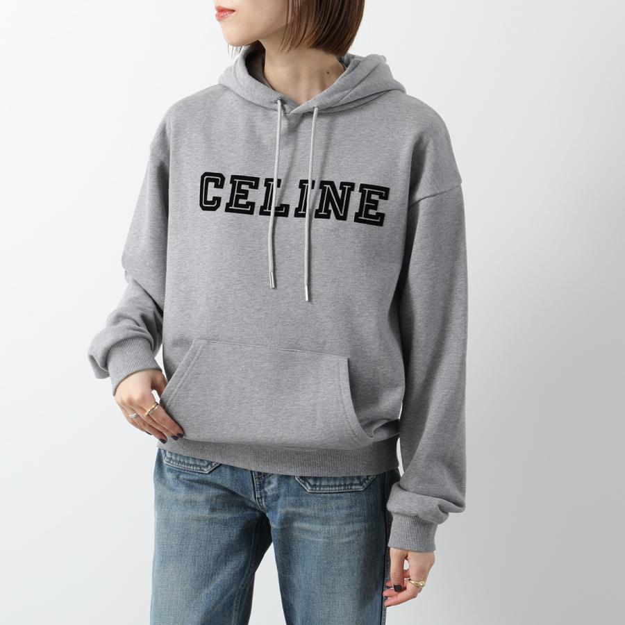 11753【美品】セリーヌ ワンポイント 刺繍ロゴ トリオンフ パーカー グレー 11753【美品】セリーヌ ワンポイント 刺繍ロゴ トリオンフ パーカー