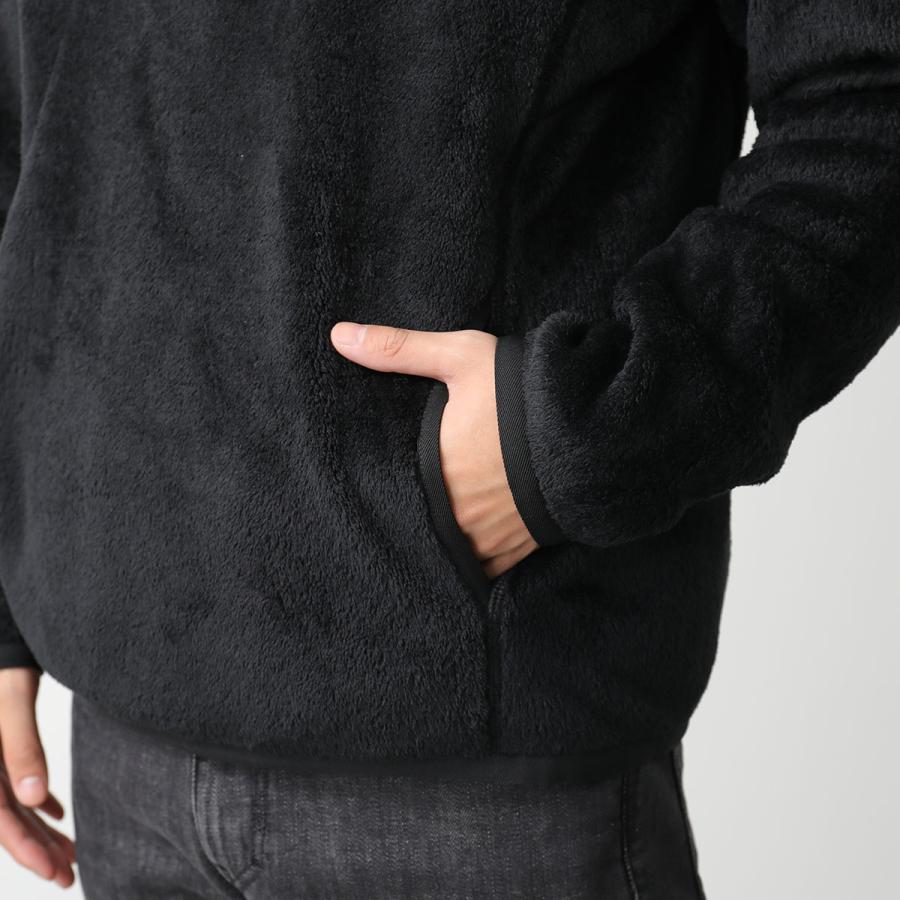 未使用 MONCLER モンクレール バックロゴ ボアフリース パーカー 黒 L MONCLER（モンクレール） MONCLER GRENOBLE グルノーブル フーディー