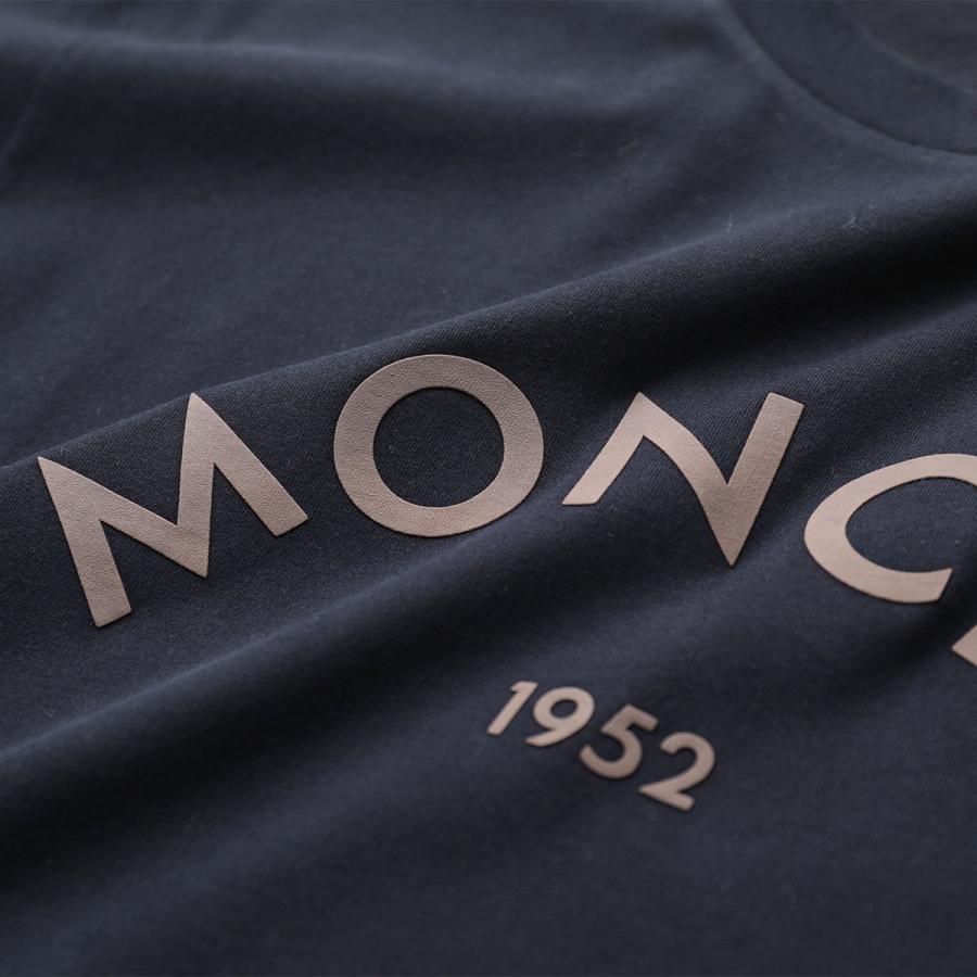 MONCLER モンクレール カットソー 8D00018 89AQX メンズ クルーネック コットン 長袖Tシャツ ロンT ロゴパッチ カラー2色の画像