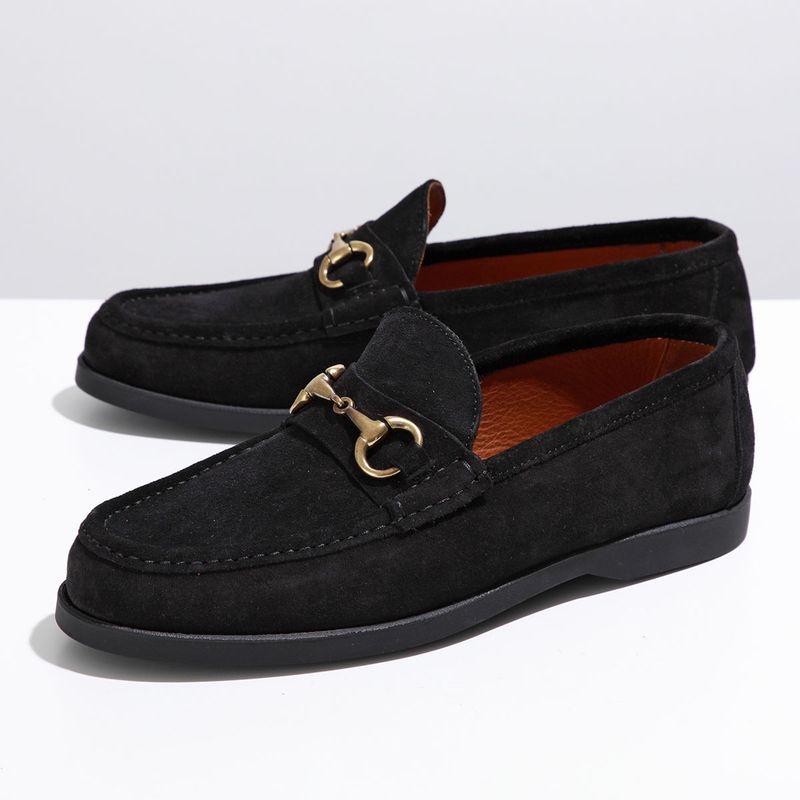 美品 イル モカシーノ スエード レザー ホースビット ローファー 黒 IL MOCASSINO イルモカシーノ ビットローファー B/REVERSO MGO KALIEDO