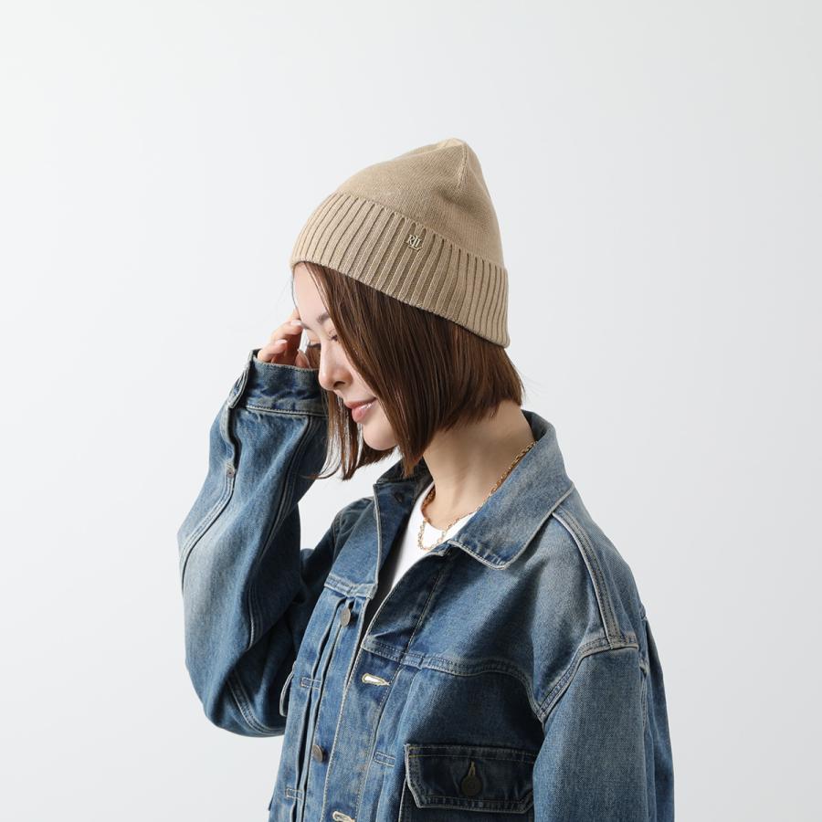 ゆりんごラルフローレンブラックラメニット帽 LAUREN RALPH LAUREN（ローレン ラルフローレン） ニット帽 454960057