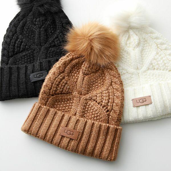 UGG アグ ニット帽 Cable Beanie with Pom ケーブル ビーニー UGG アグ ニット帽 Cable Beanie with Pom ケーブル ビーニー