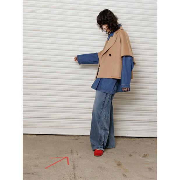 専用ページY243 YENN イエン デニムパンツ SIDE PLEATED DENIM PANTS Y243-31045