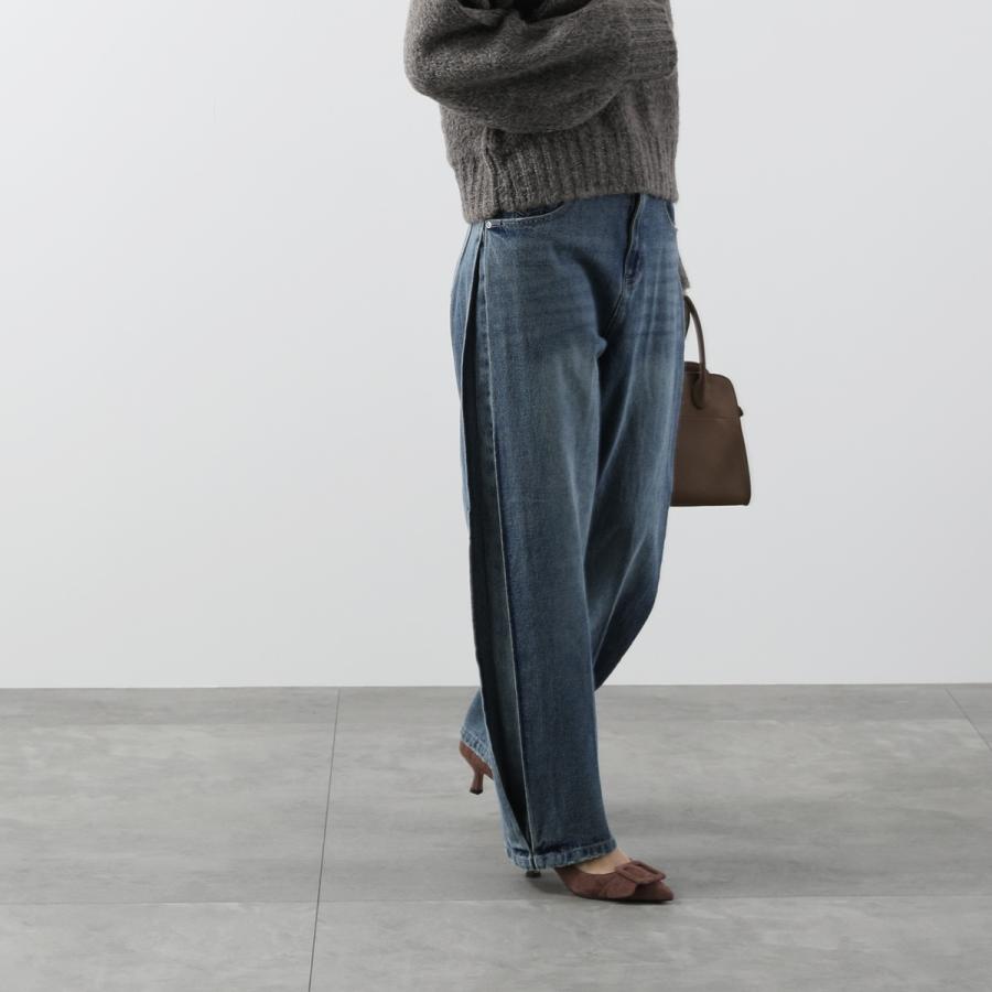 YENN イエン デニムパンツ SIDE PLEATED DENIM PANTS Y243-31045