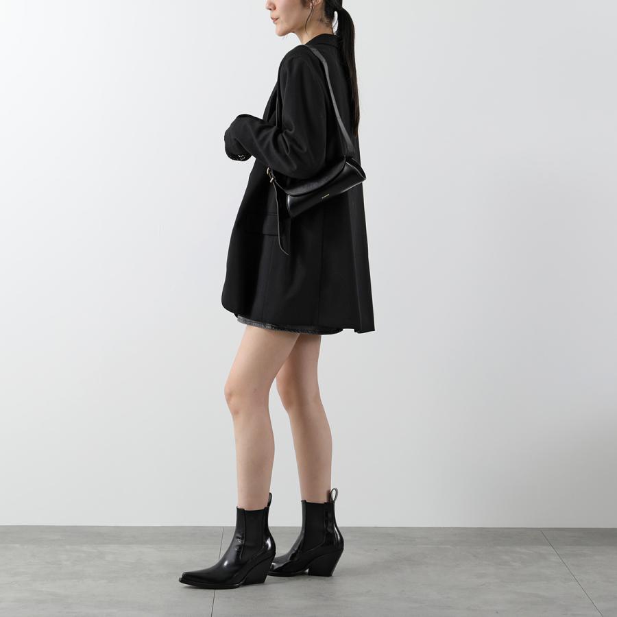 BOTTEGA VENETA ボッテガヴェネタ ショートブーツ 639826 V01M0 レディース レザー ウェッジソール サイドゴア シューズ 靴 1000/BLACK 639826V01M01000の画像