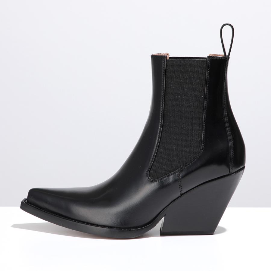 BOTTEGA VENETA ボッテガヴェネタ ショートブーツ 639826 V01M0 レディース レザー ウェッジソール サイドゴア シューズ 靴 1000/BLACK 639826V01M01000の画像