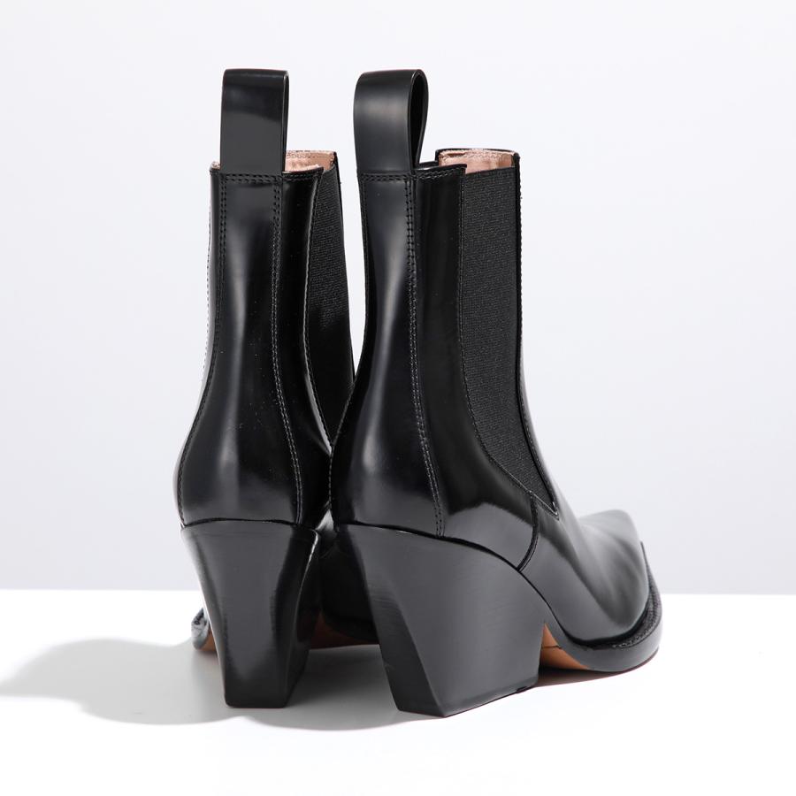 BOTTEGA VENETA ボッテガヴェネタ ショートブーツ 639826 V01M0 レディース レザー ウェッジソール サイドゴア シューズ 靴 1000/BLACK 639826V01M01000の画像