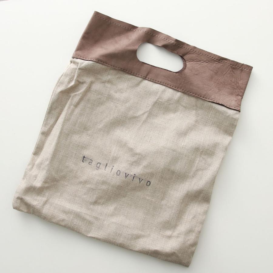 tagliovivo リネン レザー エコバッグ ショルダー トート ハンド