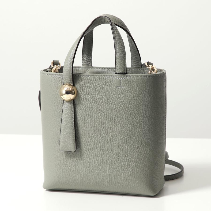 FURLA グレー ハンドバッグ　ショルダーストラップ付 FURLA グレー ハンドバッグ ショルダーストラップ付き - メルカリ