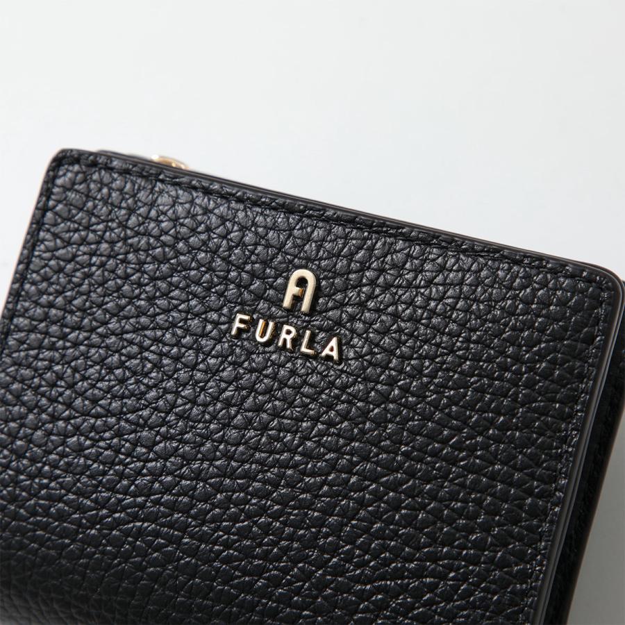 FURLA パール装飾 二つ折り財布 黒 FURLA（フルラ） 二つ折り財布 CAMELIA S カメリア WP00307 HSF000