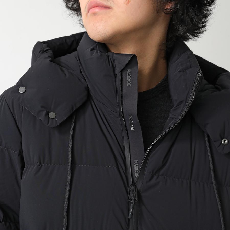 ✿マッカージュ✿レザー切り替え　フーディージャケット　ブラック　美品 ✿マッカージュ✿レザー切り替え フーディージャケット ブラック 美品