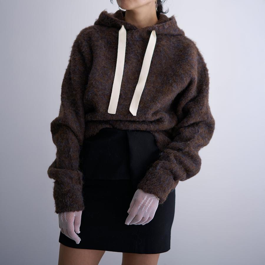 oll オール ニット フーディー shaggy knit hoodie 452-05511