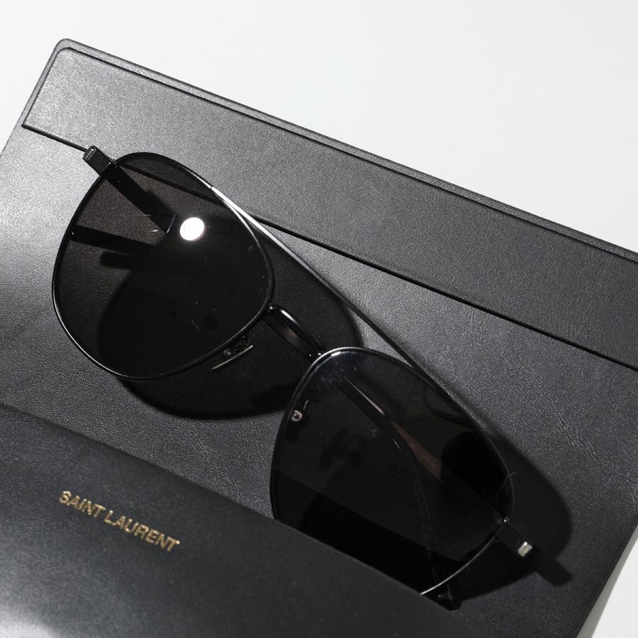 希少 YSL サングラス ティアドロップ ツーブリッジ 黒 金 31-010