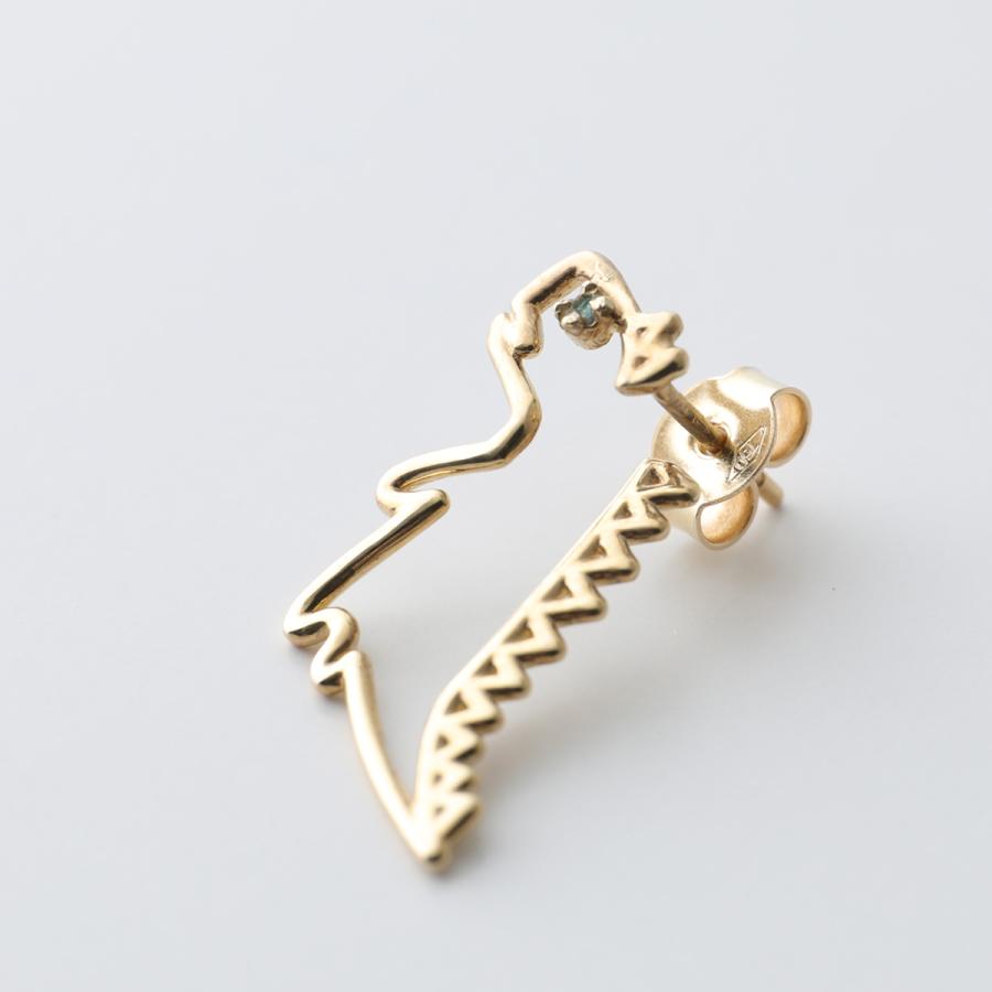 ALIITA アリータ ピアス DINO ESMERALDA EARRING SINGLE レディース 片耳用 シングル 恐竜 モチーフ エメラルド アクセサリー YELLOW-GOLD-9KTの画像