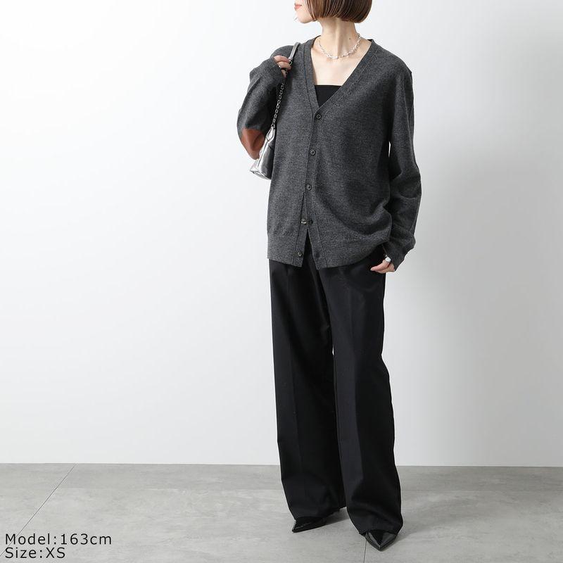 超美品 マルジェラ エルボーパッチ 薄手 カーディガン 黒 Ｌサイズ Maison Margiela（メゾンマルジェラ） カーディガン S50HP0012 M13062