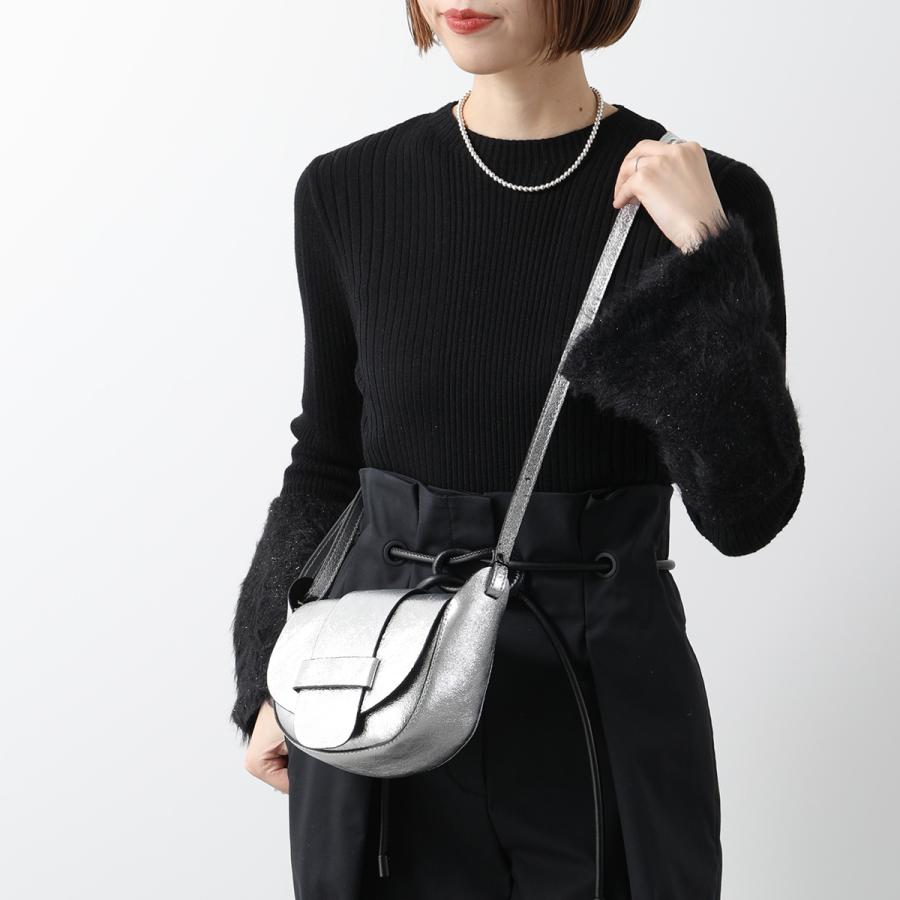 イタリア製ミレッラフィレンツェ グレー レザー ショルダーバッグ MILLELA FIRENZE ミレッラフィレンツェ ショルダーバッグ 10270526