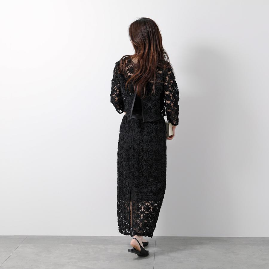 anana アナナ ブラウス a51-062 レディース 2WAY 花柄 刺繍 レース フラワー チュール シアー カラー2色 セレモニー対応可の画像