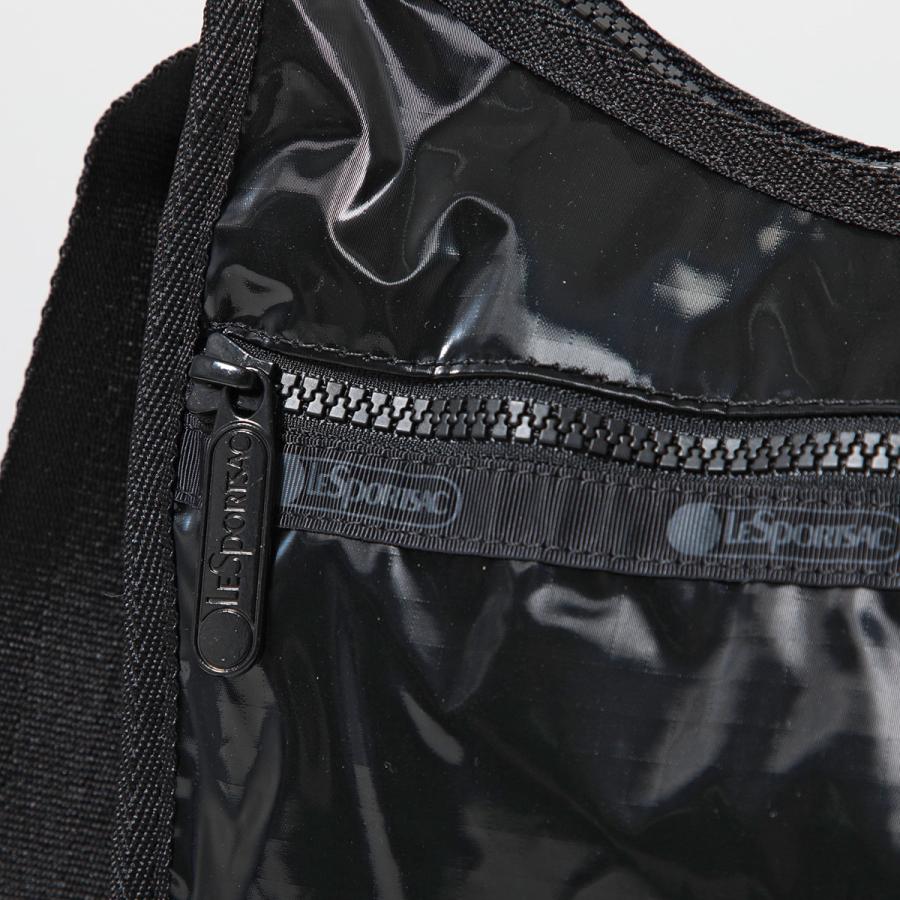LeSportsac レスポートサック ショルダーバッグ CLASSIC HOBO 7520 レディース ナイロン ホーボーバッグ エナメル 鞄 M135/BLACK-SHINEの画像
