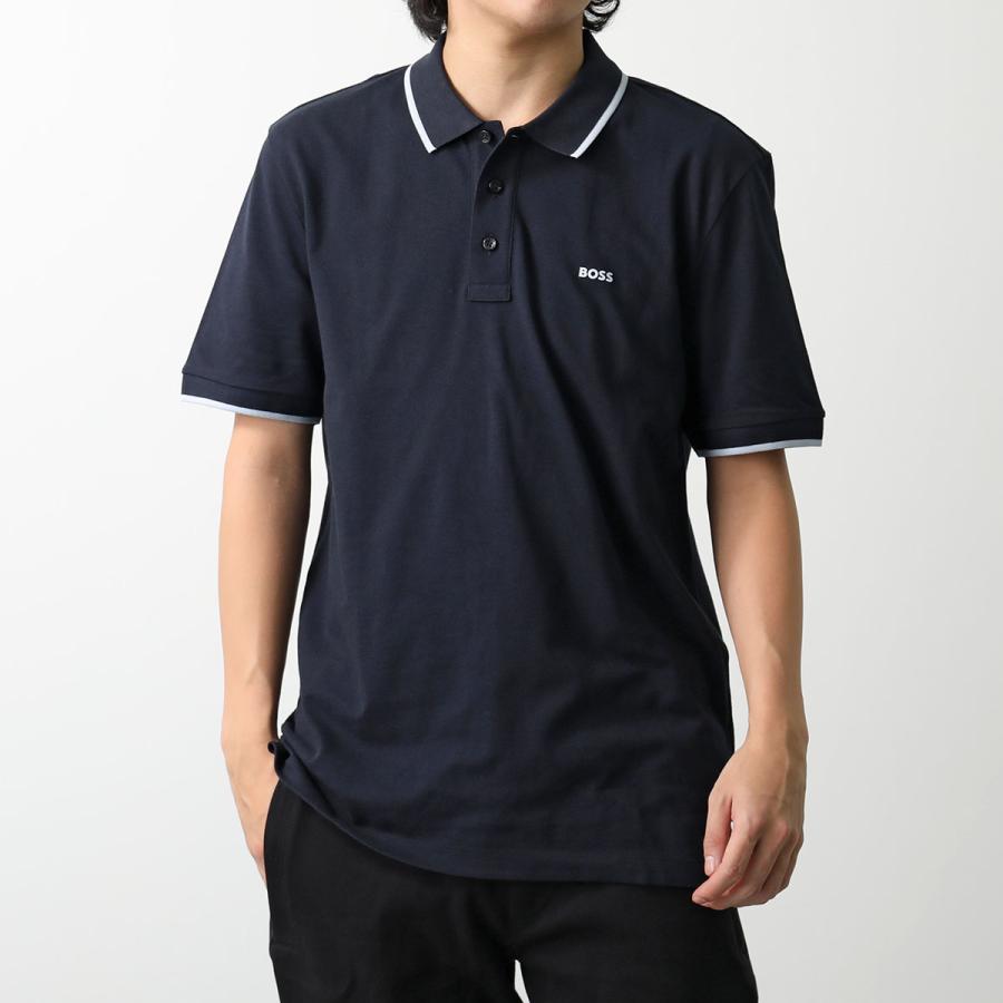 【新品】BOSS ネイビー メンズポロシャツ ロゴ刺繍(XL) HUGO BOSS（ヒューゴ・ボス） ポロシャツ Parlay 190 50494697 メンズ