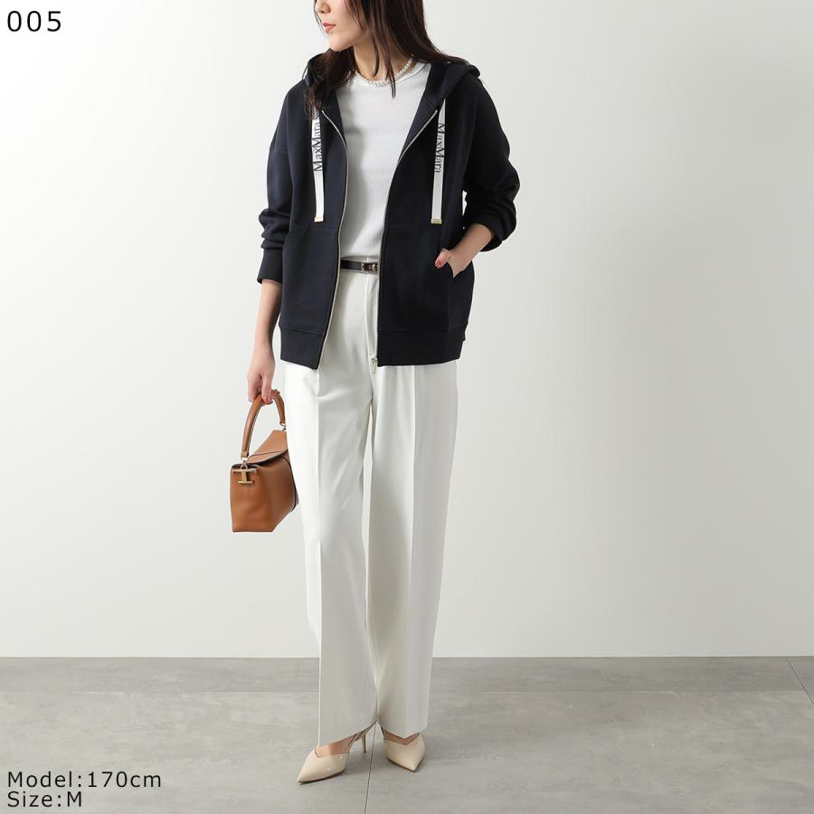 S MAX MARA エス マックスマーラ パーカー JOUR ジュール レディース ジップアップ 長袖 フーディ コットンブレンド ロゴ カラー7色の画像