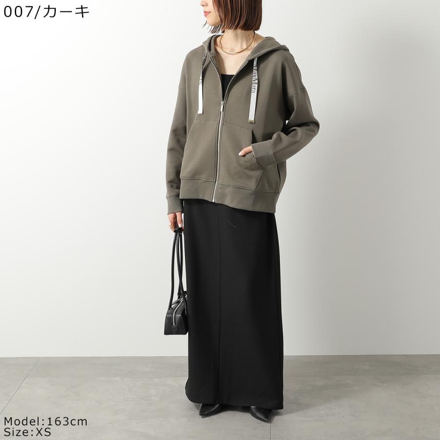 S MAX MARA エス マックスマーラ パーカー JOUR ジュール レディース ジップアップ 長袖 フーディ コットンブレンド ロゴ カラー7色の画像