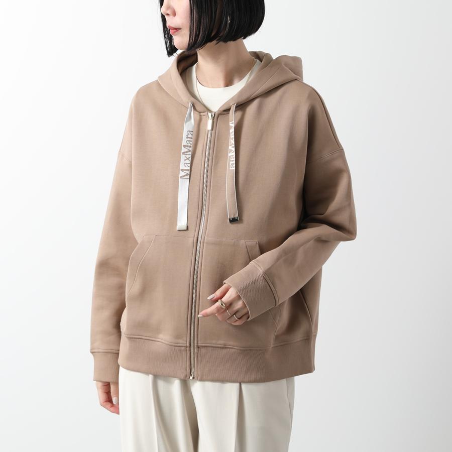 S MAX MARA エス マックスマーラ パーカー JOUR ジュール レディース ジップアップ 長袖 フーディ コットンブレンド ロゴ カラー7色の画像
