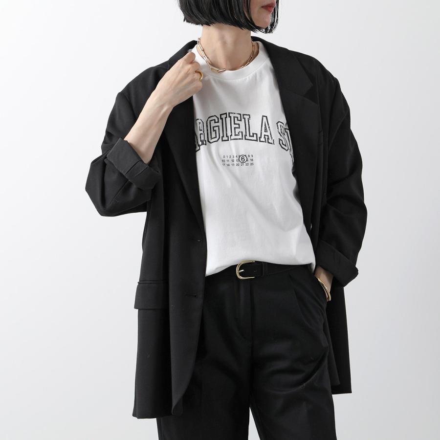 限定価格 MM6 カットソー 黒 S マルジェラ6 T-SHIRT | MM6 Maison Margiela(エムエムシックス メゾンマルジェラ