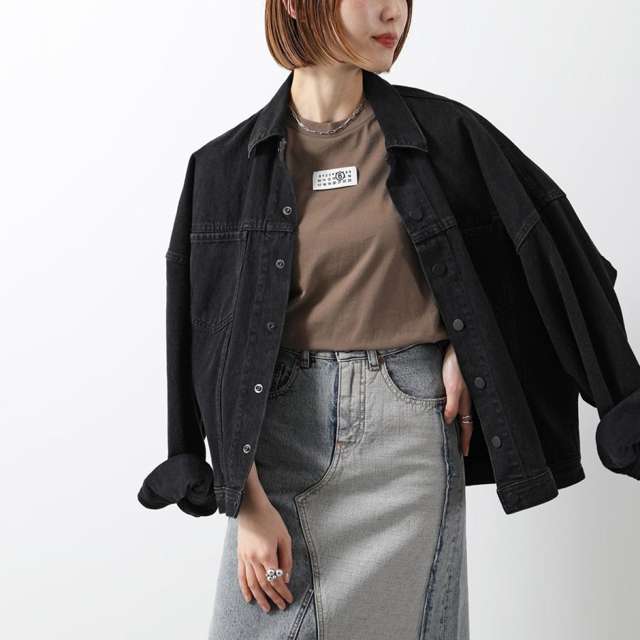 エム エム シックス メゾン マルジェラ MM6 MAISON MARGIELA Tシャツ ズーム ロゴ トップス クルーネック ショートスリーブ S52GC0265 S24312 MM6 - エム エム シックス メゾン マルジェラ MM6 MAISON MARGIELA T
