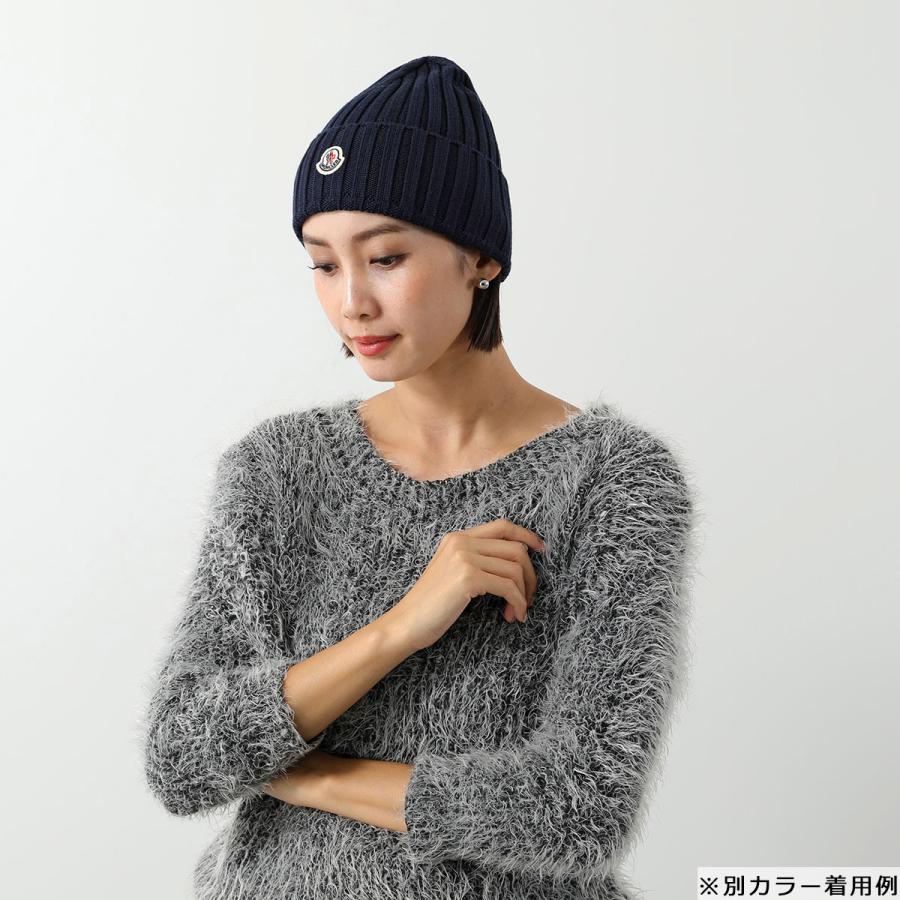 【新品】モンクレール　ニット帽　ブラック MONCLER】モンクレール『ニット帽 sizeUNI』I20933B00036 A9327 2023