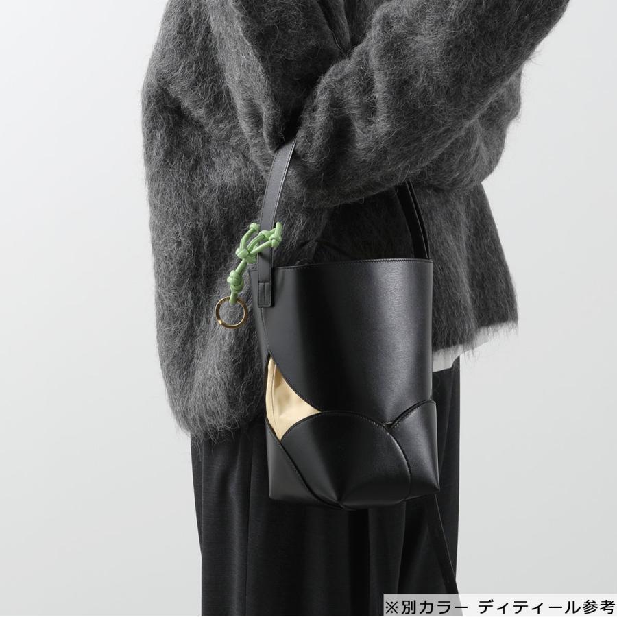 【BOTTEGA VENETA】キーリング ノット 651465 VCP30 BOTTEGA VENETA Key Ring Knot 651465 Black Leather Used Keychain