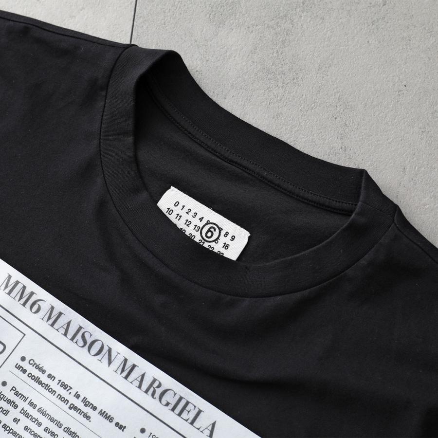 MM6メゾンマルジェラ　反転ラメロゴTシャツ　12 MM6 Maison Margiela - 《MM➅》 Maison Margiela CAT / LOGO PRINT T