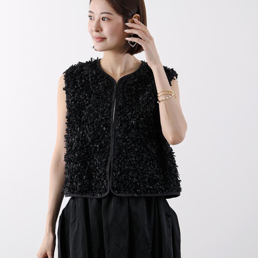 FLORENT 23AW ツイルストレッチベスト ジレ ノースリーブ 黒 M FLORENT 23AW ツイルストレッチベスト ジレ ノースリーブ 黒 M