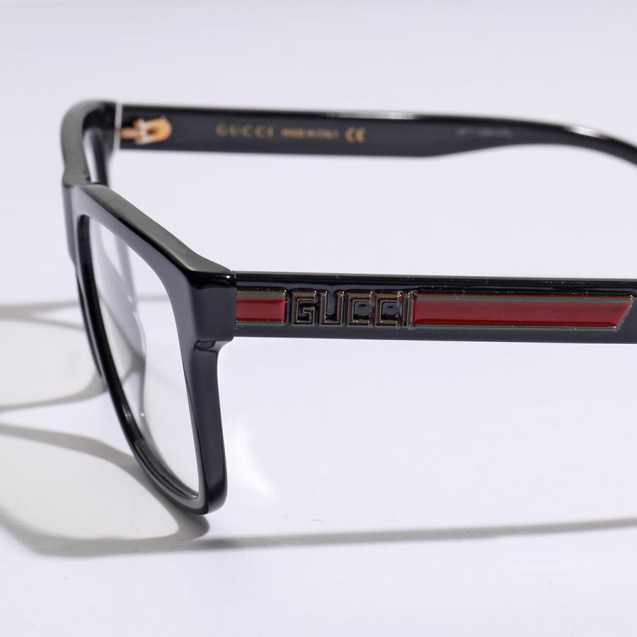 人気GUCCIグッチ ウェリントン眼鏡 イタリア製 ユニセックス ブラック GUCCI（グッチ） メガネ GG0464O レディース ウェリントン型 黒縁